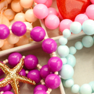 Nouveau Grosses perles rondes en acrylique tendance