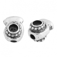 Perles en métal TQ avec serti 4mm argenté antique