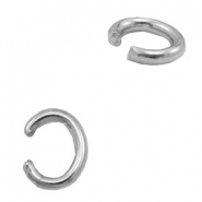 Apprêts en métal TQ anneau brisé ovale argenté antique