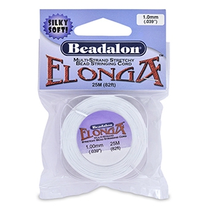 Beadalon Elonga fil &eacute;lastique 1.0mm Blanc
