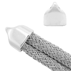 Embouts en m&eacute;tal DQ Argent&eacute; antique (sans nickel)