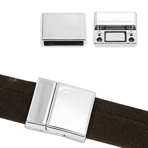 Fermoirs aimant&eacute;s en m&eacute;tal Basic Quality &Oslash;15x3mm argent&eacute; antique