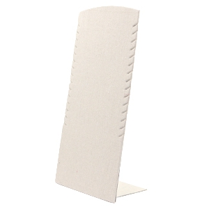 Pr&eacute;sentoir bijoux en lin large lin-gris