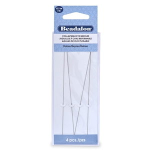 Beadalon Collapsible Eye Needles 12.7mm medium Argent&eacute;