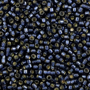 Perles Miyuki delicas 11/0 Duracoat silverlined dyed montana DB-2192
