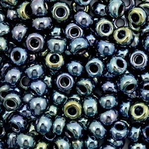 Perles de rocailles Miyuki 6/0 Metallic iris gunmetal 6-456