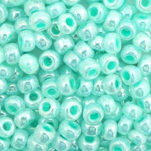 Perles de rocailles Miyuki 6/0 Ceylon aqua green 6-536