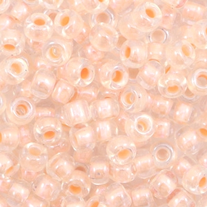 Perles de rocailles Miyuki 6/0 Pearlized effect salmon pink 6-4604