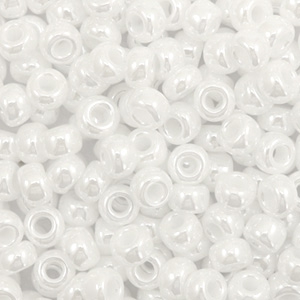 Perles de rocailles Miyuki 6/0 Ceylon white pearl 6-528