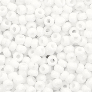 Perles de rocailles Miyuki 8/0 Opaque white 8-402