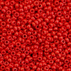 Perles de rocailles Miyuki 11/0 Opaque luster red 11-426