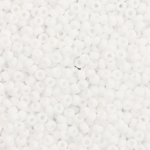 Perles de rocailles Miyuki 11/0 Matte white 11-402f