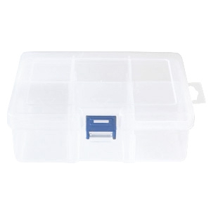 Pr&eacute;sentoir bijoux bo&icirc;te de rangement 6 cases transparent