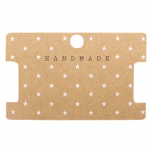 Cartes &agrave; bijoux "Handmade" marron