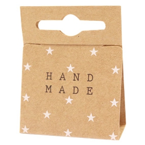 Cartes &agrave; bijoux "Handmade" marron