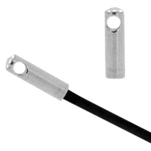 Appr&ecirc;ts en acier inox embout &Oslash;1.2mm argent&eacute; antique