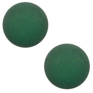 Cabochon classique 12mm Polaris Elements mat Dark classic green