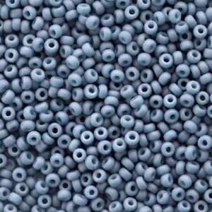 Perles de rocailles Miyuki 11/0 Opaque matte luster light denim blue 11-2038