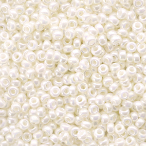 Perles de rocailles Miyuki 11/0 Ceylon ivory pearl white 11-591