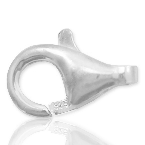 Argent 925 appr&ecirc;ts fermoir mousqueton 8mm Argent