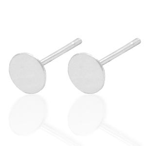 Argent 925 appr&ecirc;ts boucles d'oreilles clous 5mm Argent