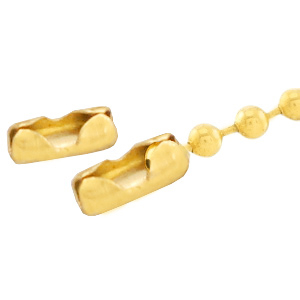 Appr&ecirc;ts en acier inox fermoir pour cha&icirc;ne &agrave; billes 1.4mm Dor&eacute;