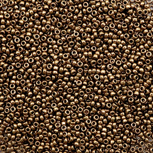 Perles de rocailles Miyuki 15/0 Metallic dark bronze 15-457