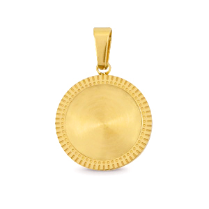 Breloques en acier Polaris (Inox) avec serti pour cabochon 12mm Dor&eacute;