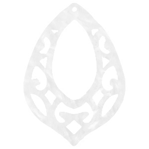 Pendentifs en r&eacute;sine baroque goutte Blanc lumineux