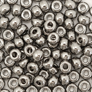 Perles de rocailles Miyuki 6/0 Plated nickel anthracite 6-190