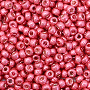 Perles de rocailles Miyuki 8/0 Duracoat galvanized light cranberry red 8-4211