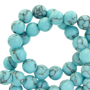 Pierres naturelles Calcite 4mm Bleu turquoise