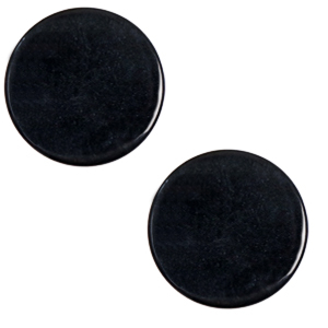 Cabochon plat 20mm Polaris Elements Lively Noir jais
