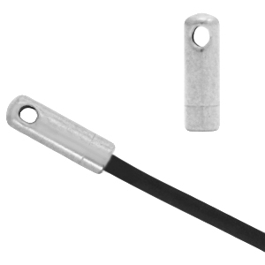 Appr&ecirc;ts en acier inox embout &Oslash;1.2mm Argent&eacute;