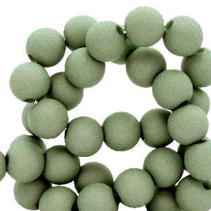 Perles acryliques 6mm Vert basilic
