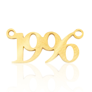 Breloques en acier Inox connecteur ann&eacute;e 1996 Dor&eacute;