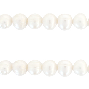 BQ Perles d'eau douce rond 9-10mm Blanc naturel