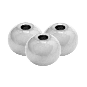 Perles en acier Inox 6mm Argent&eacute;