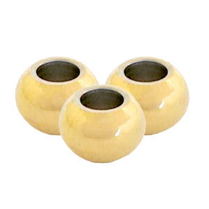 Perles en acier Inox 4mm Dor&eacute;