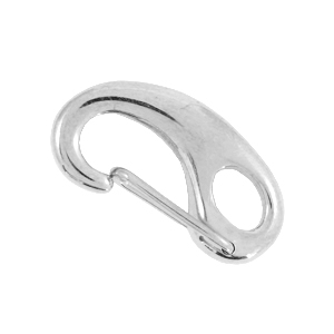Appr&ecirc;ts en acier inox fermoir mousqueton 24mm Argent&eacute;
