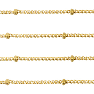 Appr&ecirc;ts en acier inox cha&icirc;ne maille jaseron maille gourmette boule Dor&eacute;