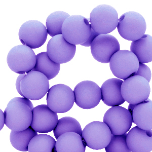 Perles acryliques 6 mm mat Violet purple ultra