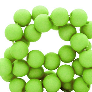 Perles acryliques 6 mm mat Vert printemps
