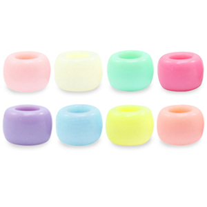 Perles acryliques rondelle 9mm Multicolore