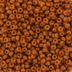 Perles de rocailles Miyuki 11/0 Duracoat opaque persimmon brown 11-4458