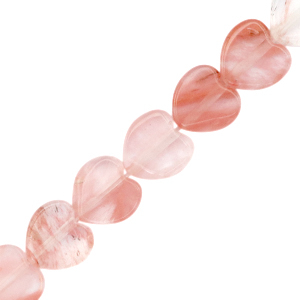 Pierres naturelles coeur Rouge corail