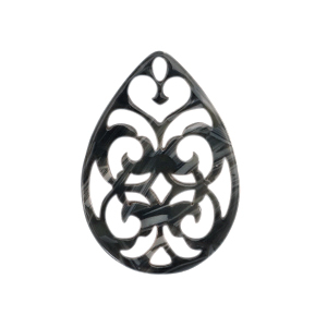 Pendentifs en r&eacute;sine baroque goutte Bleu jeans