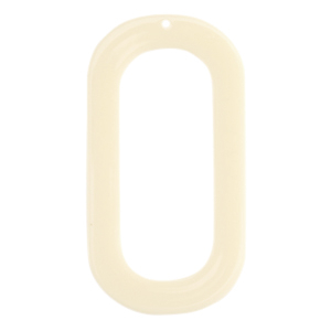 Pendentifs en r&eacute;sine oblong ovale Blanc cass&eacute;