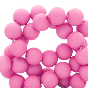 Perles acryliques 6 mm Rose hot