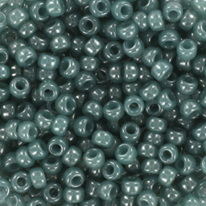 Perles de rocailles Miyuki 8/0 Ceylon translucent eucalyptus blue 8-2376